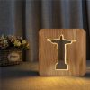 Veilleuse en Bois Christ Rédempteur
