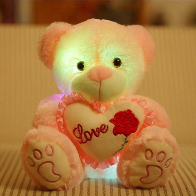Veilleuse Peluche Ours Saint Valentin