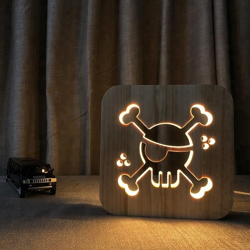 Veilleuse en Bois Pirate