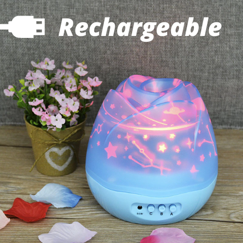 Veilleuse Fleur Projecteur d'Étoiles