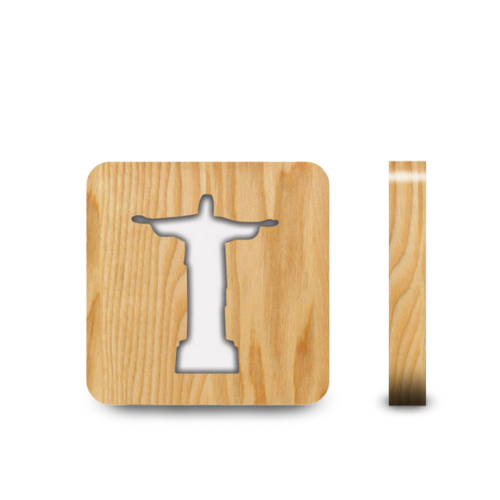 Veilleuse en Bois Christ Rédempteur