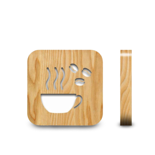 Veilleuse en Bois Café