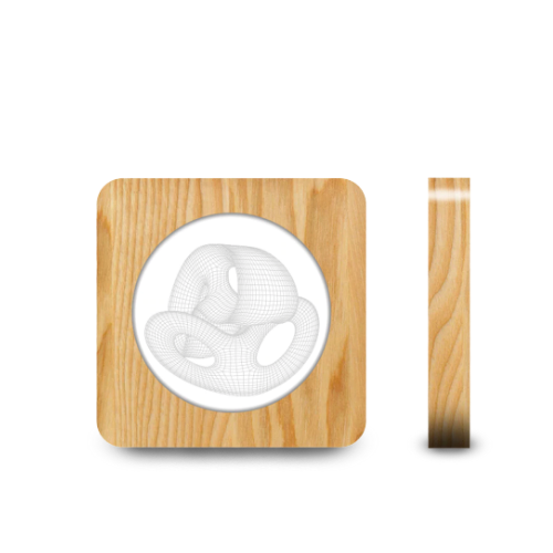 Veilleuse en bois 3D Art Abstrait