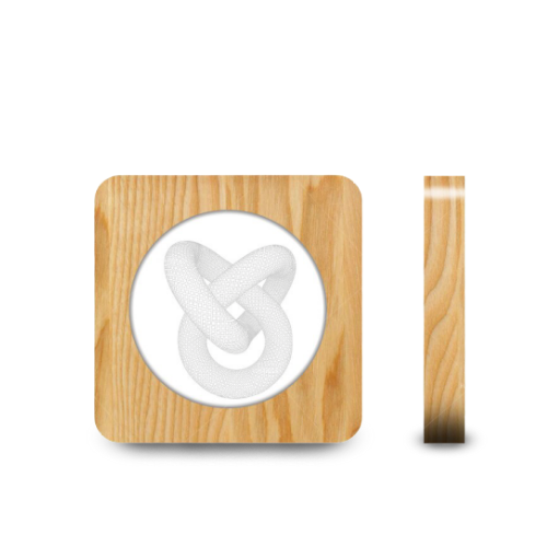 Veilleuse en Bois 3D Nœud Spécial