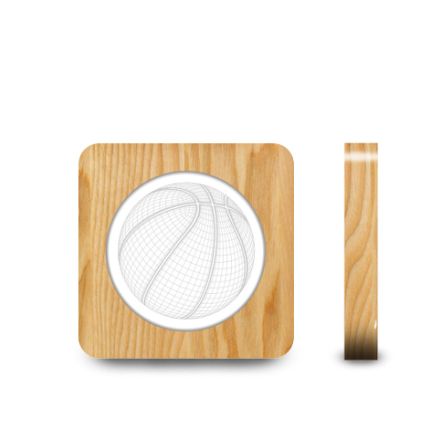 Veilleuse en Bois 3D Basket