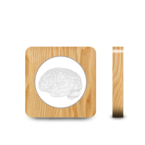 Veilleuse en Bois 3D Cerveau