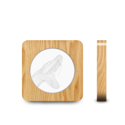Veilleuse en Bois 3D Serpent