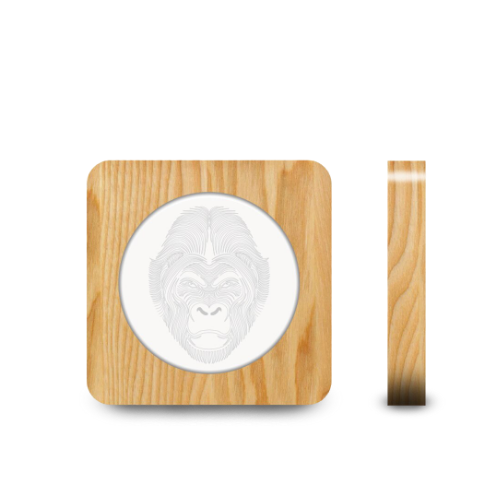 Veilleuse en Bois 3D Gorille
