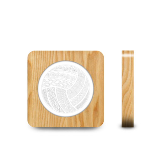 Veilleuse en Bois 3D Volley-Ball