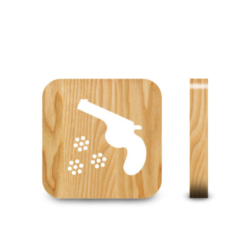 Veilleuse en Bois Pistolet