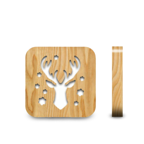 Veilleuse en Bois Cerf