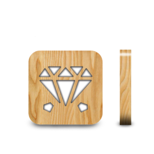 Veilleuse en Bois Diamant