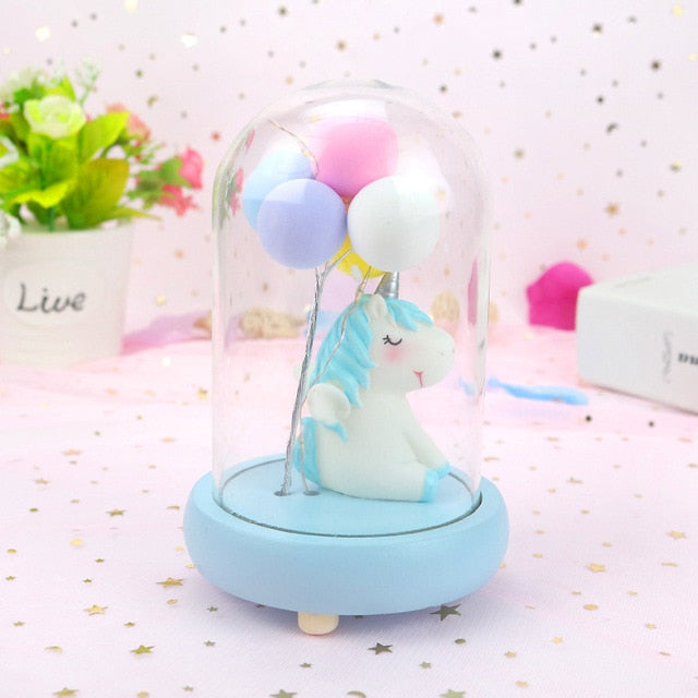 veilleuse licorne bleu