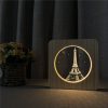 Veilleuse en Bois 3D Tour Eiffel