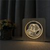 Veilleuse en bois 3D Art Abstrait