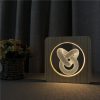 Veilleuse en Bois 3D Nœud Spécial