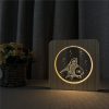 Veilleuse en Bois 3D Poisson
