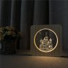 Veilleuse en Bois 3D Temple Indien