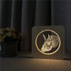 Veilleuse en Bois 3D Tricératops
