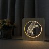 Veilleuse en Bois 3D Griffe de Dinosaure