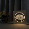 Veilleuse en Bois 3D Cerveau